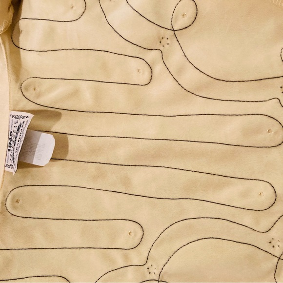 RANCH DIP Vintage 90s Pale Yellow Rodeo Style Zip-up Vest sz M/L - Picture 5 of 8